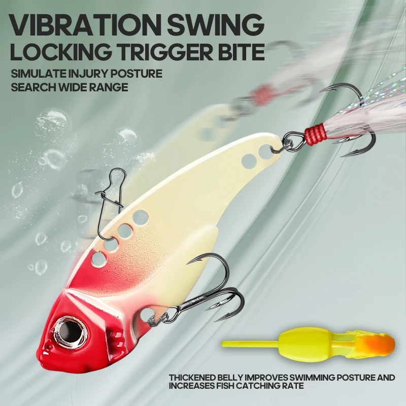 Micro Metal Señuelos VIB Cuchara Vibratoria Crankbait Wobbler - imagen 5