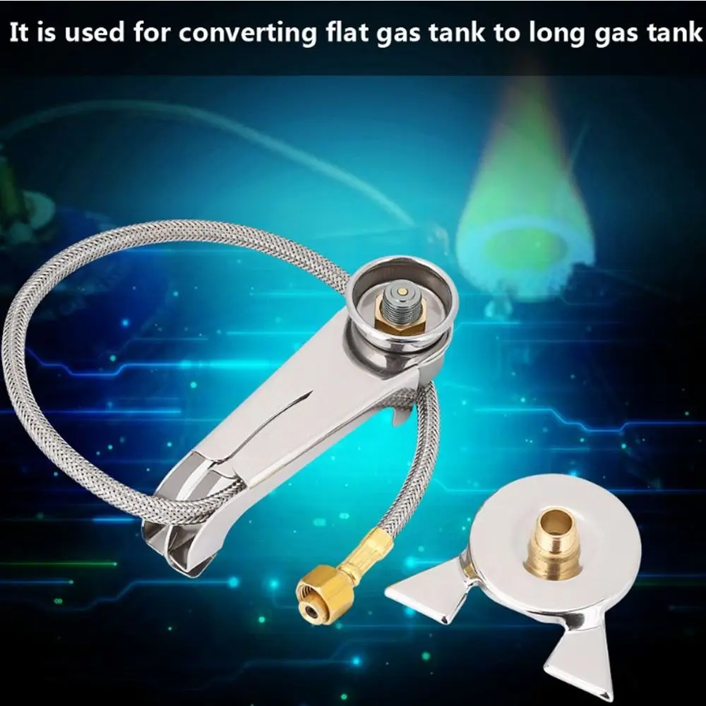 Adaptador propano antivuelco de acero inoxidable para quemador - imagen 2