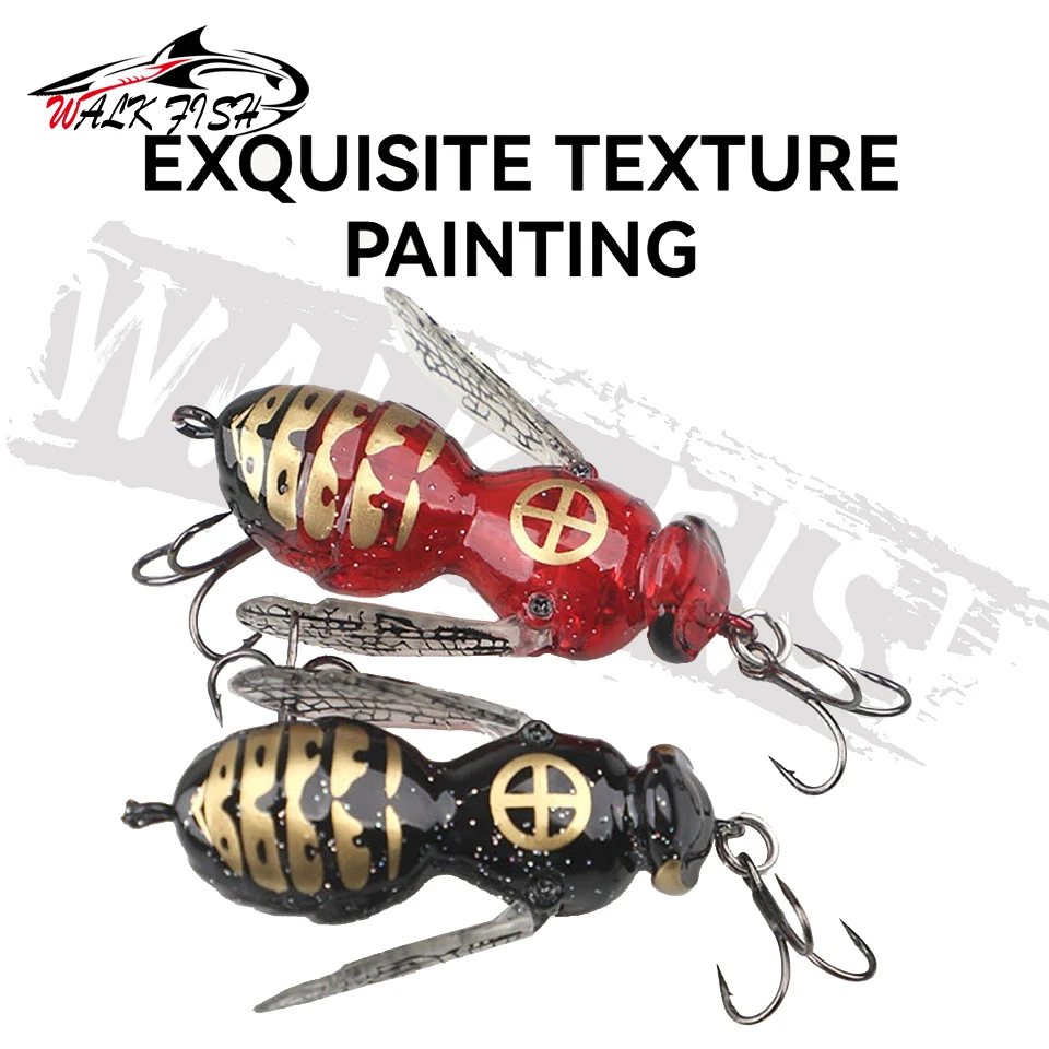 WALK FISH Popper Topwater – Cebo duro 5-9 g para carpa y cigarra - imagen 3