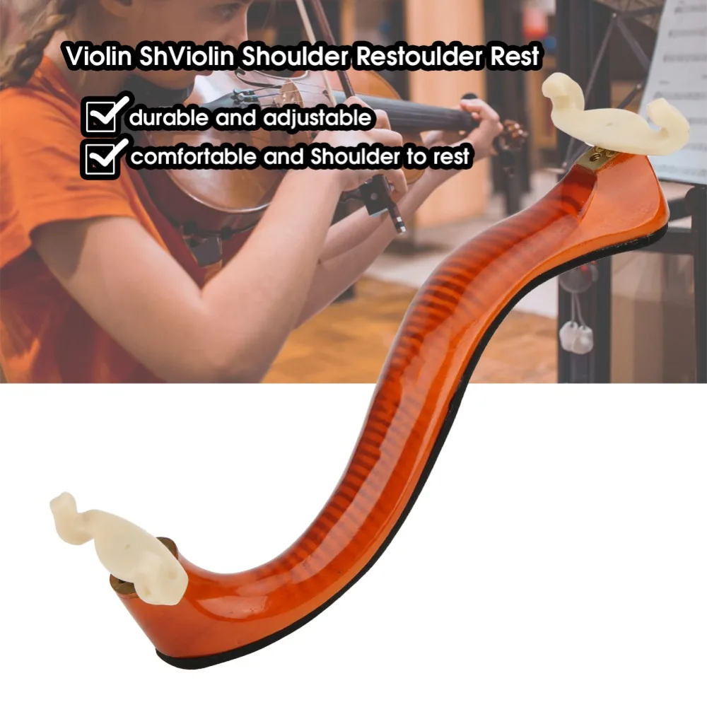 Soporte de hombro para violín de madera y tela ajustable - imagen 2