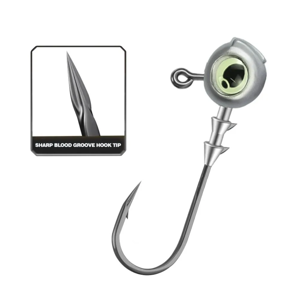 Jig head con ojos luminosos para swimbait y vinilo - imagen 5