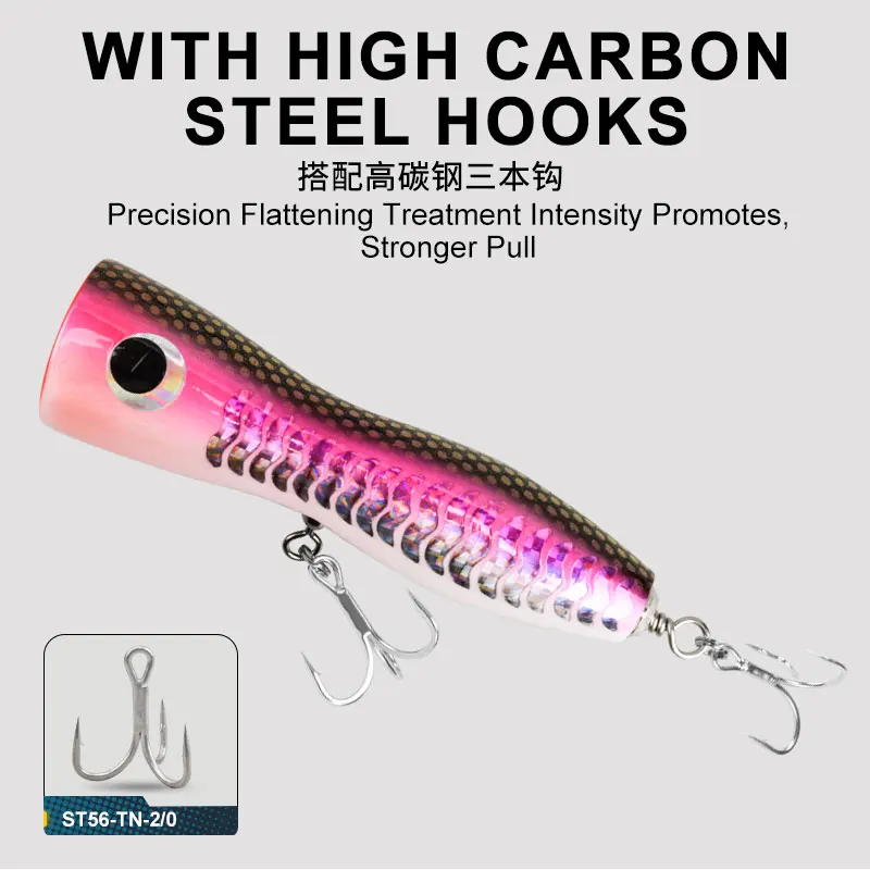 Popper de madera Obsession WD104 para popping en aguas profundas - imagen 5