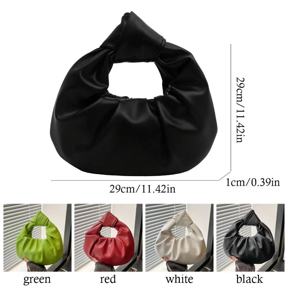 Bolso de hombro cuero PU gran capacidad, ligero, color liso - imagen 4