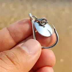 Señuelo giratorio para mar con anzuelo simple y rodamiento resistente