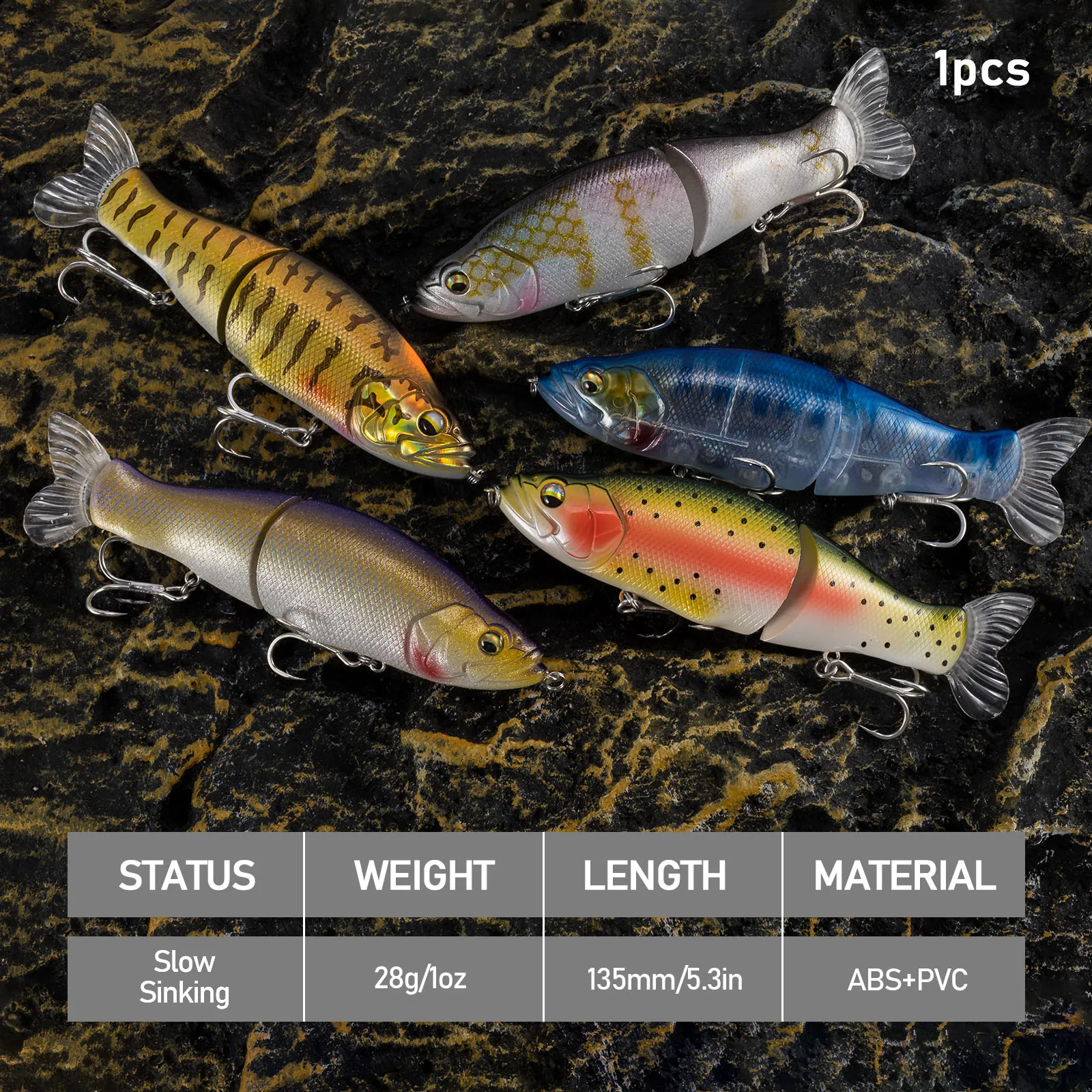 Swimbait multiarticulado hundimiento lento – Lucio y lubina - imagen 5