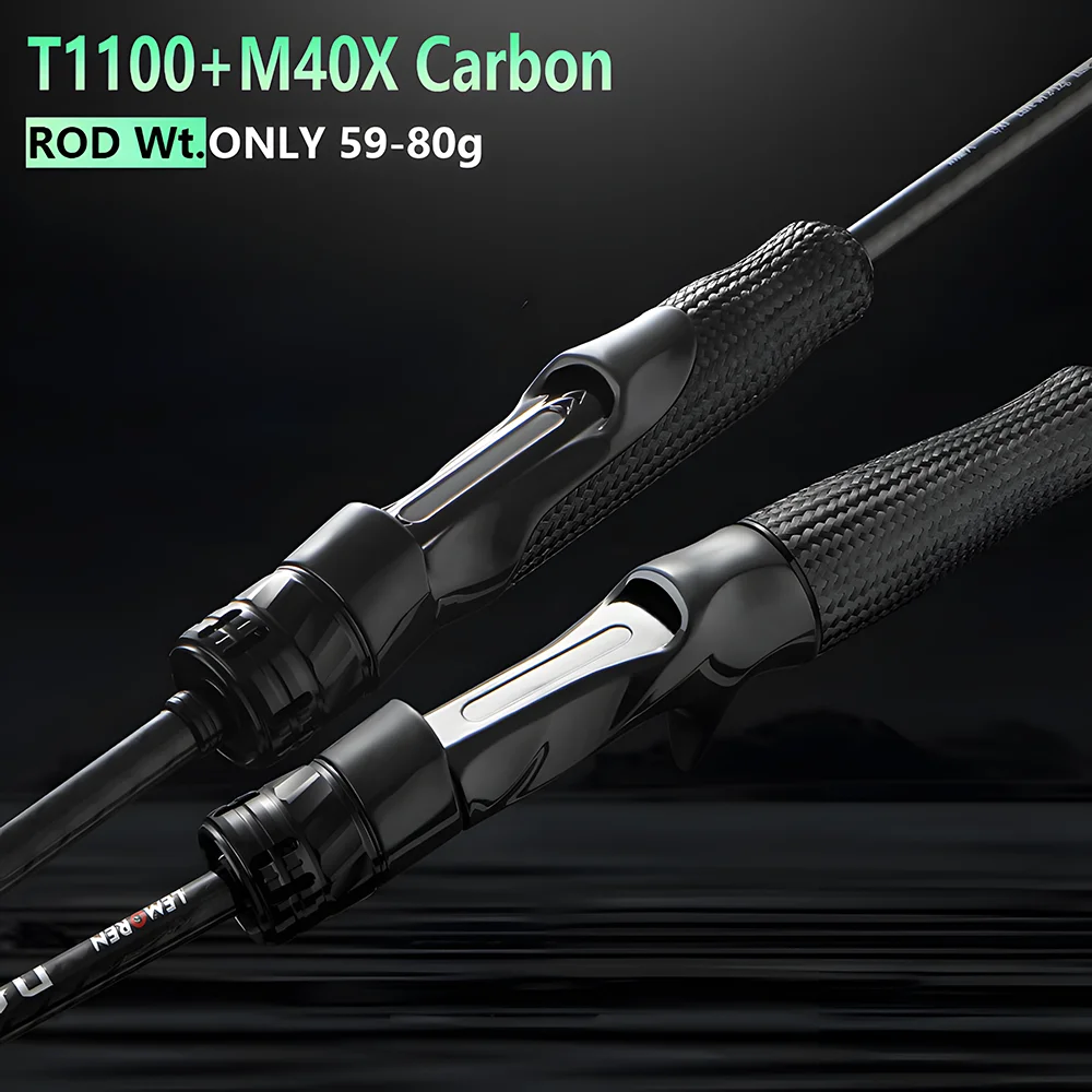 Caña Spinning ultraligera Carbono T1100 para lubina y trucha - imagen 5