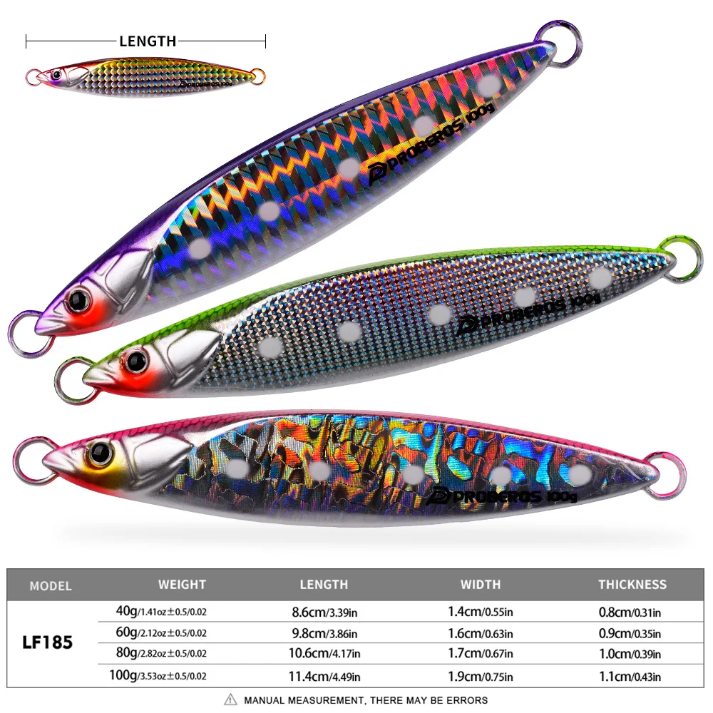Proberos Señuelo jigging luminoso 3D para lubina en agua salada - imagen 3