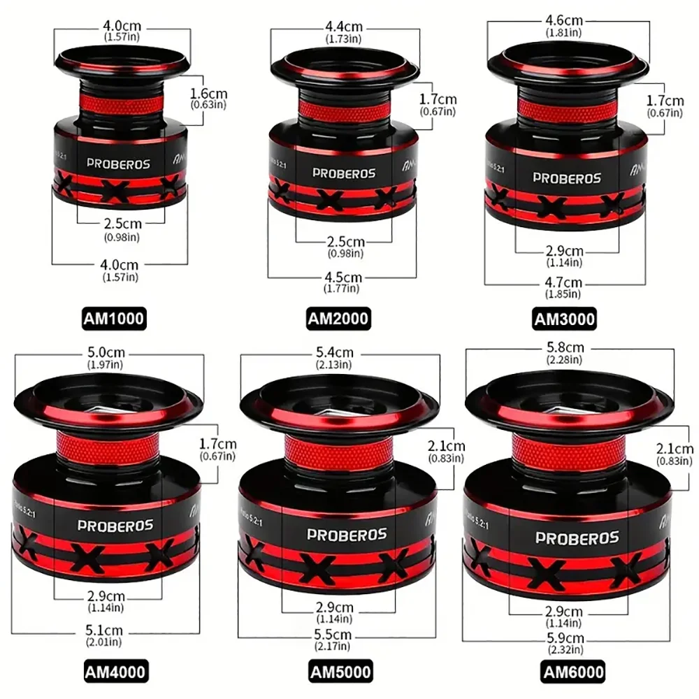 PROBEROS Carrete Spinning 5.2:1 – Arrastre 9KG agua salada - imagen 3