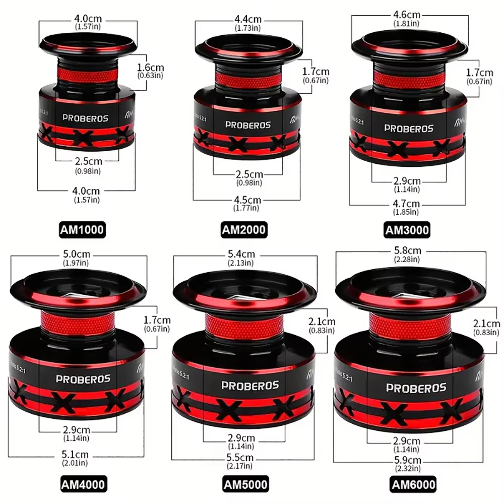 PROBEROS Carrete Spinning 5.2:1 – Arrastre 9KG agua salada - imagen 3