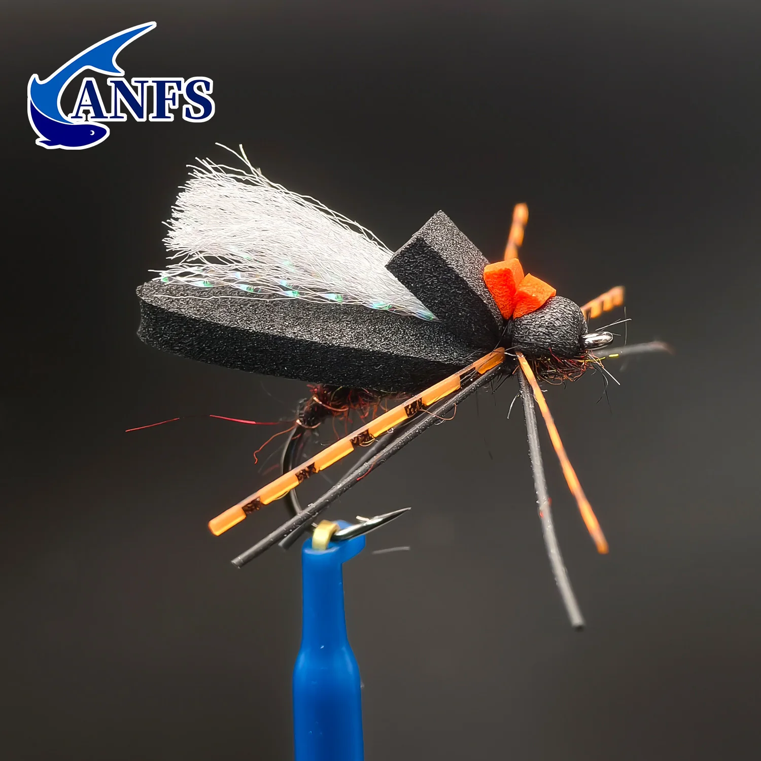 Moscas de espuma Savage Cicada ANFS – Negras talla 8 para pesca a mosca - imagen 4