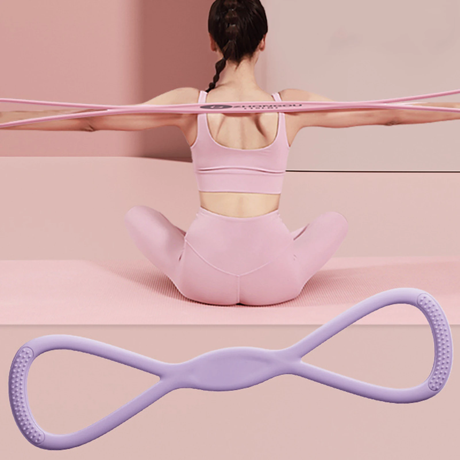 Banda elástica en forma de 8 para yoga pilates y entrenamiento - imagen 2