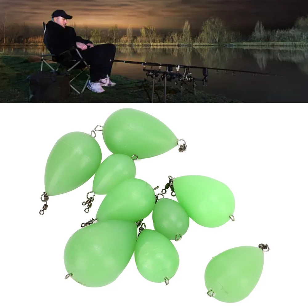 Flotador de pesca luminoso tipo huevo PP portátil para señuelos - imagen 4