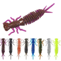 Señuelos Blandos de Silicona Forma Larva – Vinilos para Lubina y Carpa