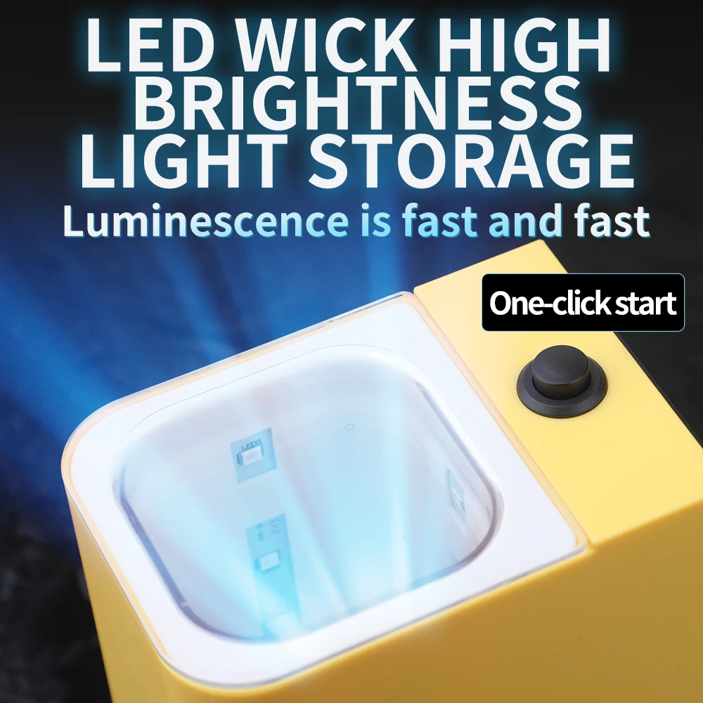 Plantilla de calamar UV con luz LED, para pesca y brillo
