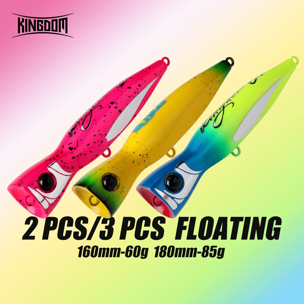 KINGDOM GT Popper de largo alcance flotante topwater wobbler - imagen 3