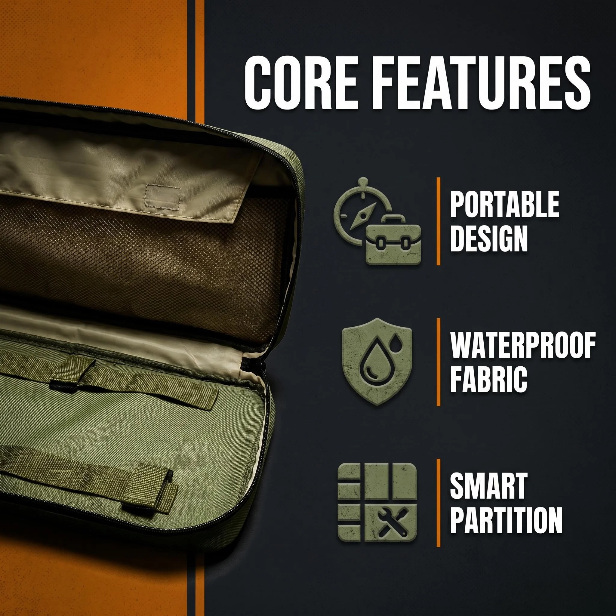 Bolsa impermeable para cañas HIRISI Oxford portátil para pesca - imagen 3