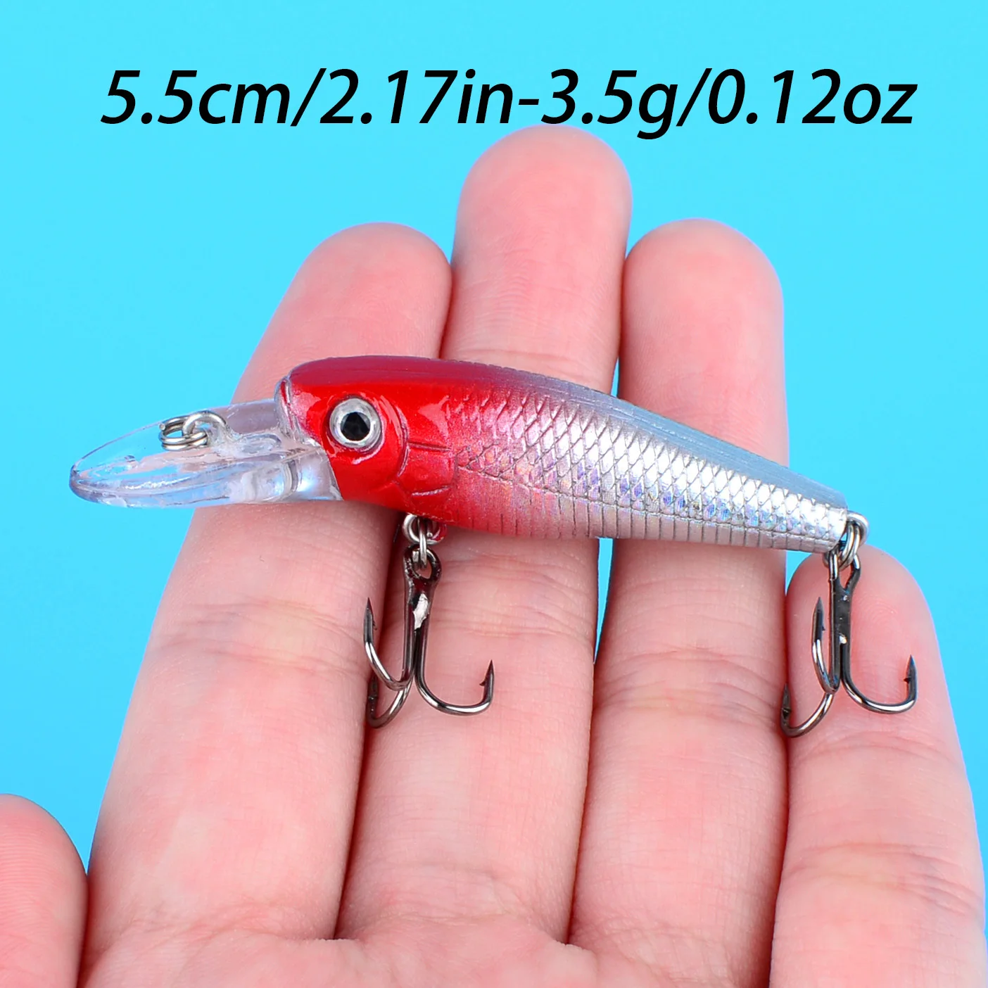 Crankbait flotante de plástico duro oscilante para lubina y lucio - imagen 3