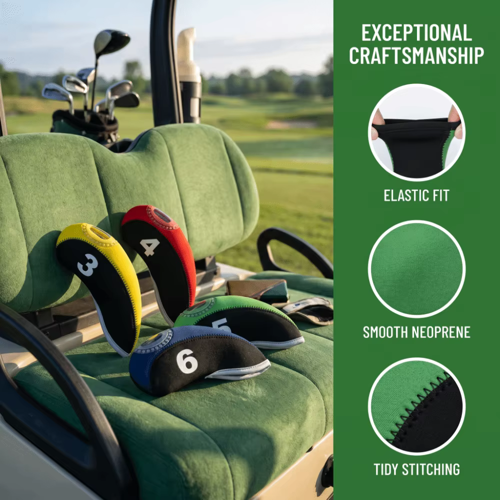 Fundas elásticas de neopreno antirrayaduras para palos de golf - imagen 3