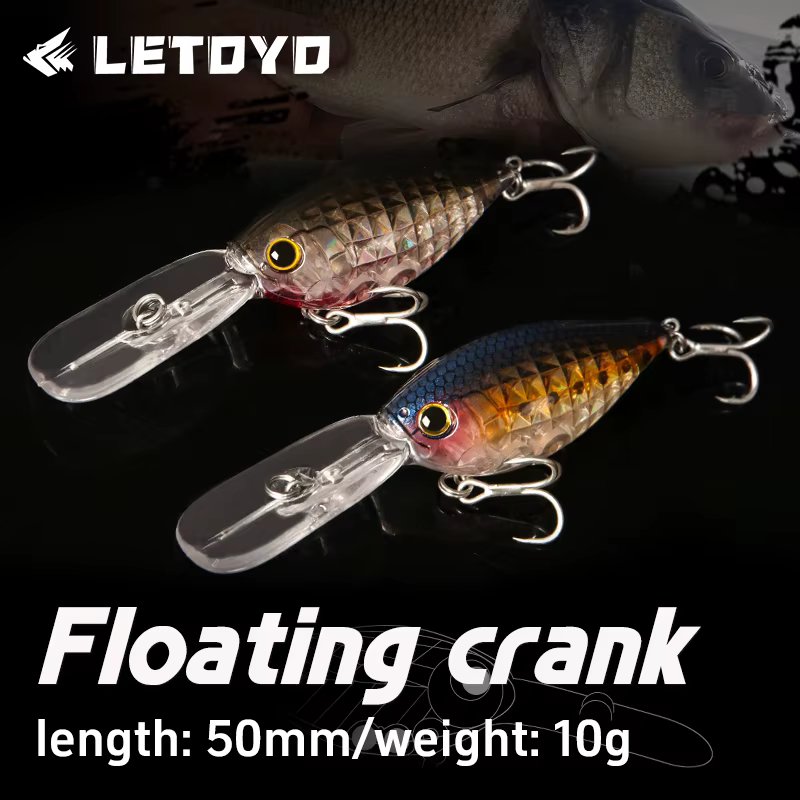 LETOYO Señuelo Láser 3D – Cebo Manivela Colorido para Trucha y Lubina