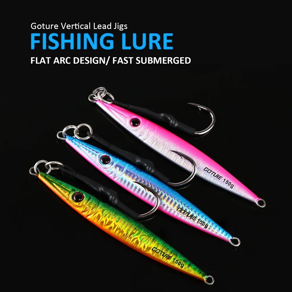 Goture señuelo cuchara jigging paso lento de plomo para lubina - imagen 4