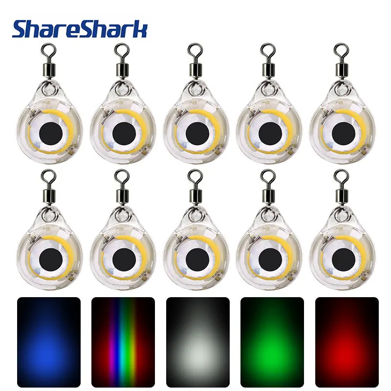ShareShark luz LED submarina mini en forma de gota para calamar