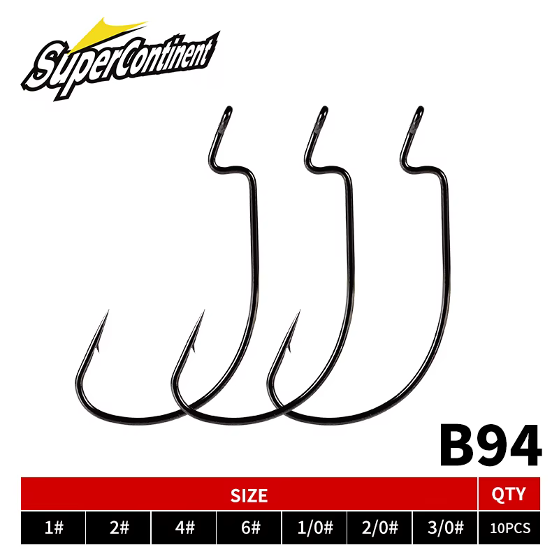 Supercontinente Anzuelos Offset 6# y 3/0 – Para vinilo