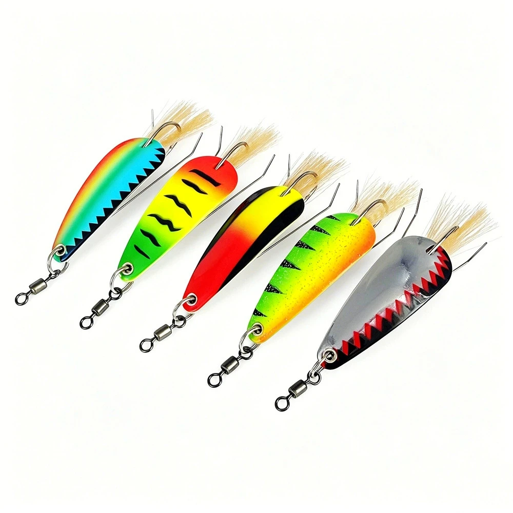 Señuelo cuchara jig metálico anti-enredos con anzuelo simple - imagen 5