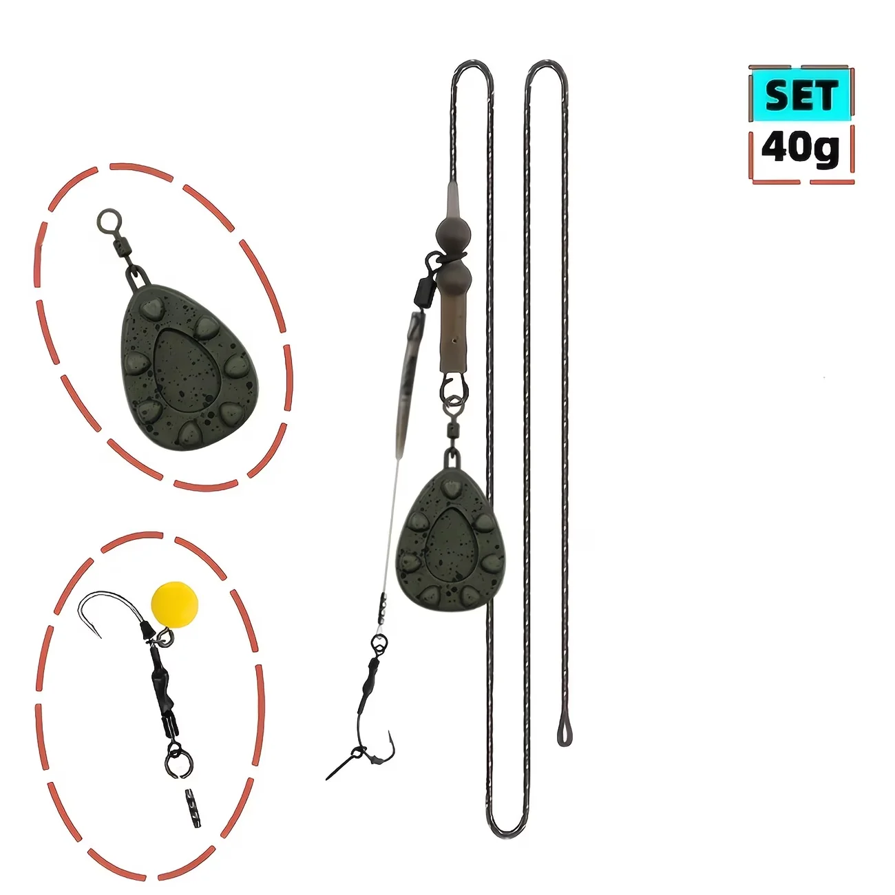 Plomos y componentes del set