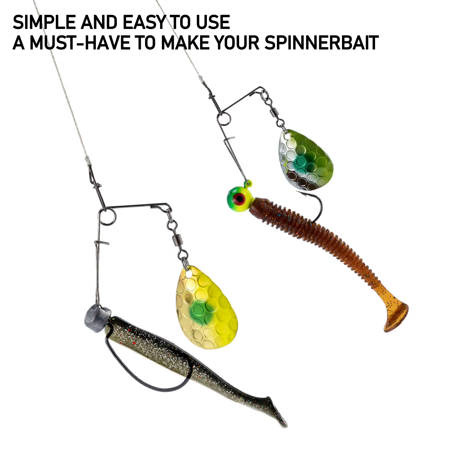 Spinner Colorado con Eje de Alambre para Bass, Trucha y Lubina
