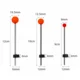Puntas de acero inoxidable para pesca en hielo con bola roja EVA - imagen 5