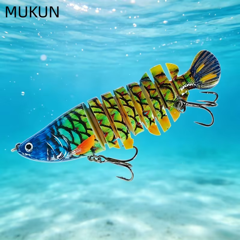 Señuelo Minnow Segmentado MUKUN 108mm Flotante para Lubina - imagen 2
