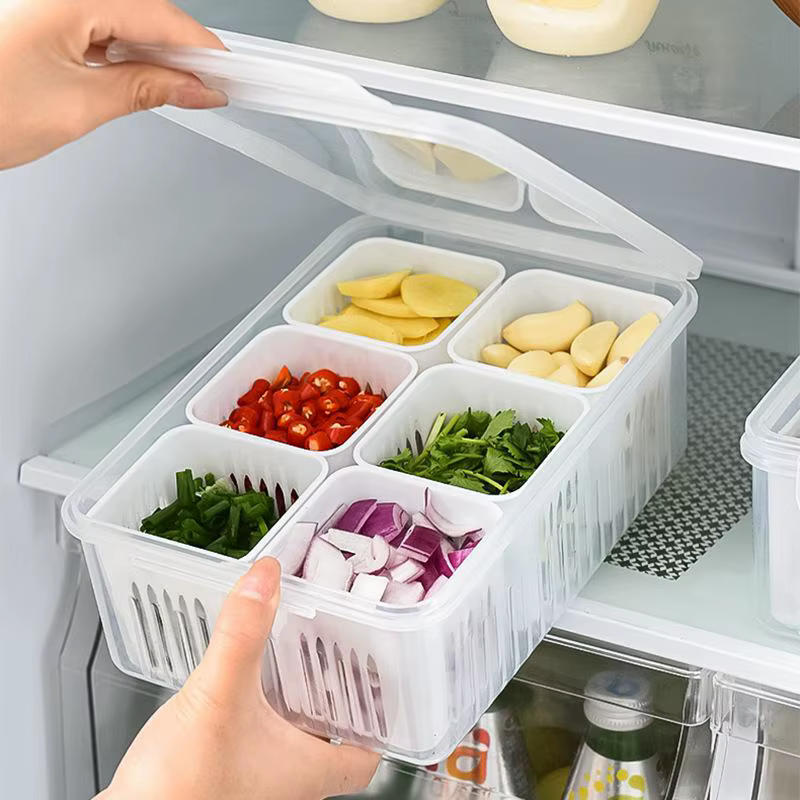 Organizador refrigerador Fruitsaver – Cajón almacenaje alimentos fresco cierre hermético