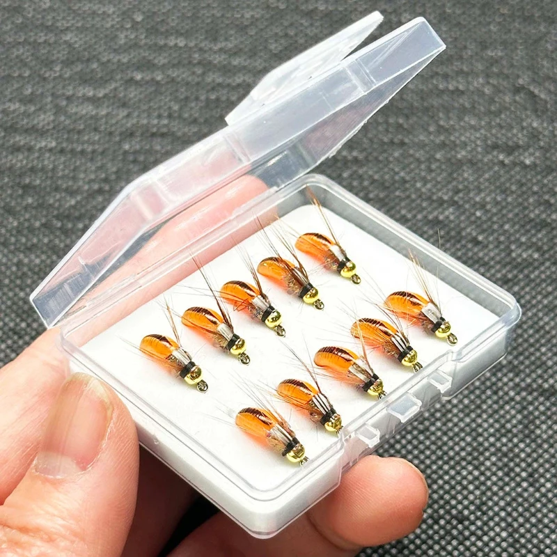 Anzuelos mosca imitación ninfa cobre sinking para pesca de black bass - imagen 5