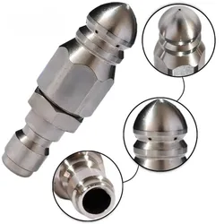 Boquilla jetter para limpieza de desagües en hidrolimpiadora
