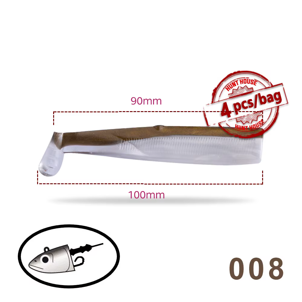Hunthouse Minnow – Señuelo blando 100mm para lubina y lucio - imagen 3