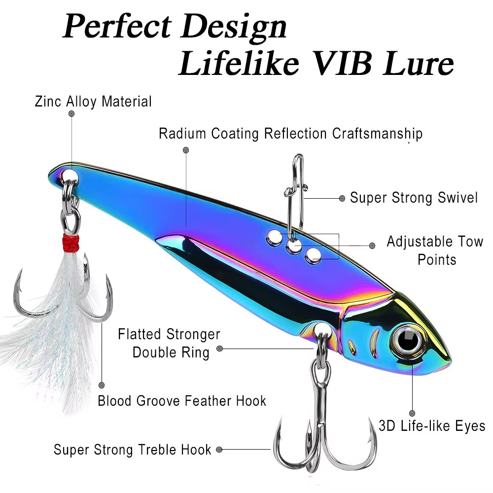 VIB para lubina – Ojos 3D y anzuelo triple - imagen 2