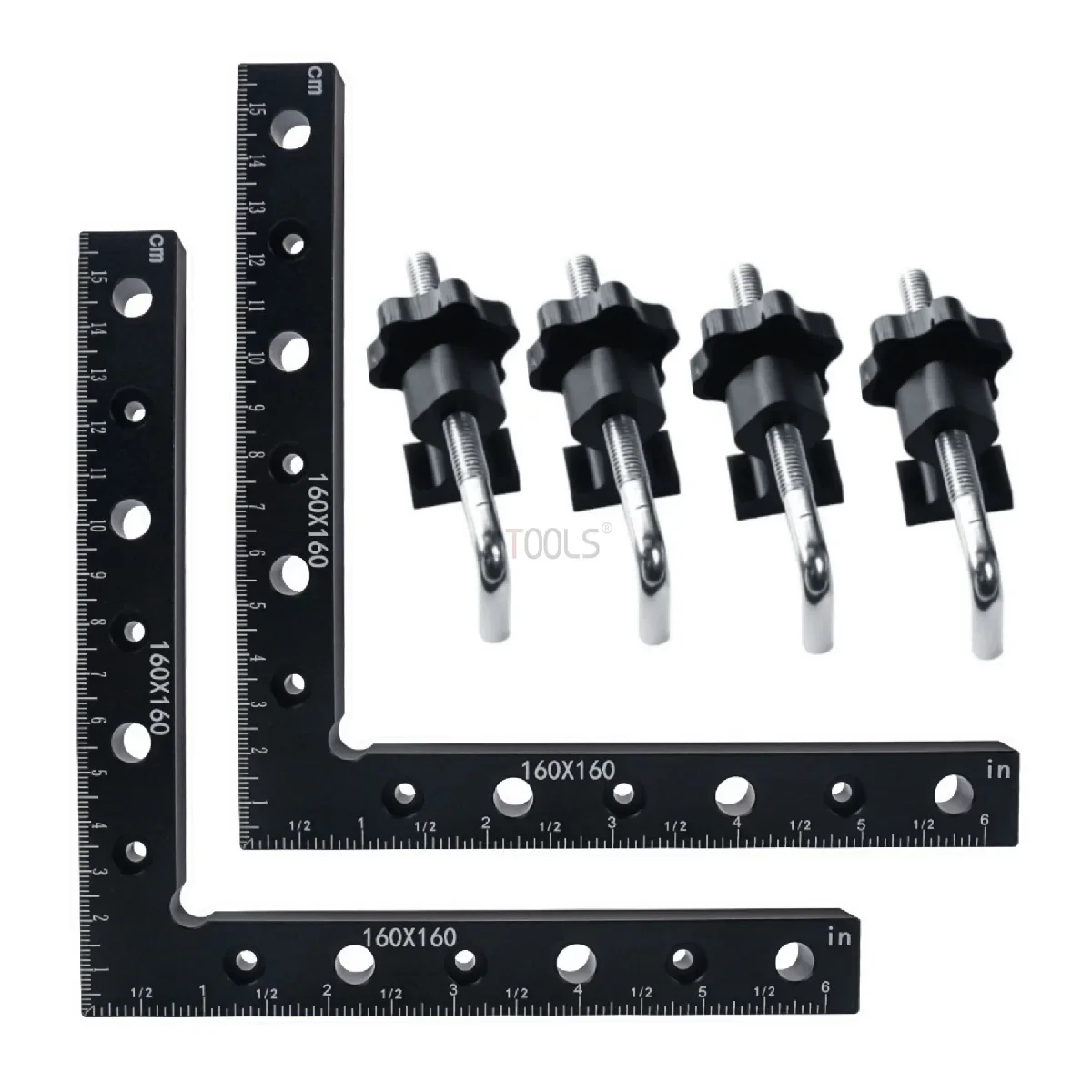 Sujetaesquinas de ángulo recto ajustable de aluminio con G-clamp - imagen 3