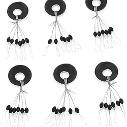 Tapones ovalados de goma para pesca con mosca y cebo giratorio