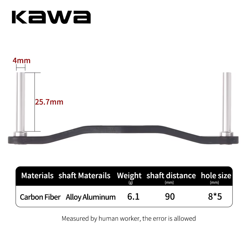 Mango de carrete fibra de carbono Kawa – Diseño chaflán 95-100 mm - imagen 3