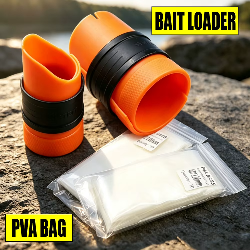 Accesorios Carpfishing: Cebador, Bolsas PVA, Lanzador Boilies y Montaje Cabello