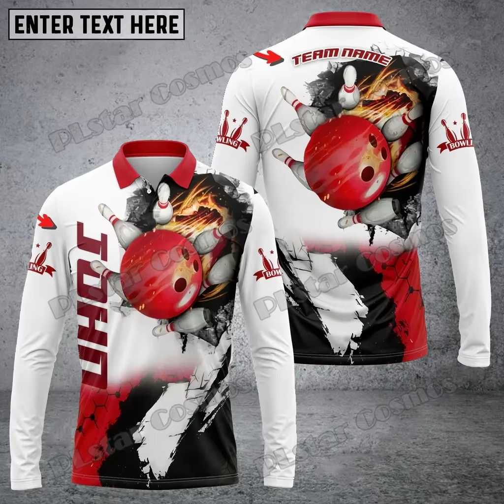 Polo manga larga con estampado 3D hexagrama y alfileres hombre - imagen 4