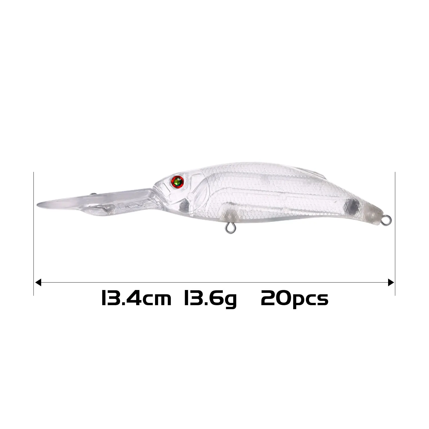 Señuelos minnow de lengüeta larga sin pintar para wobbling - imagen 3