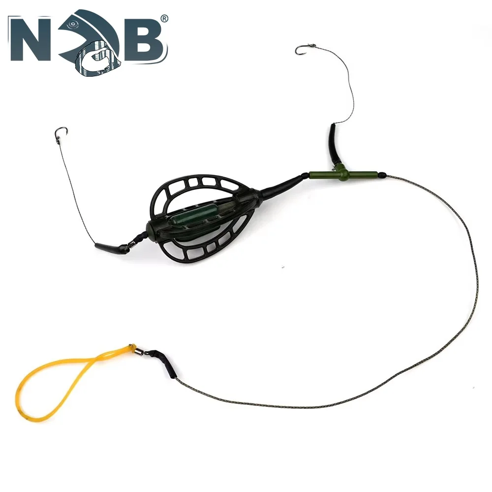 NGB-gabbia alimentador para carpa líneas y anzuelo acero carbono - imagen 3