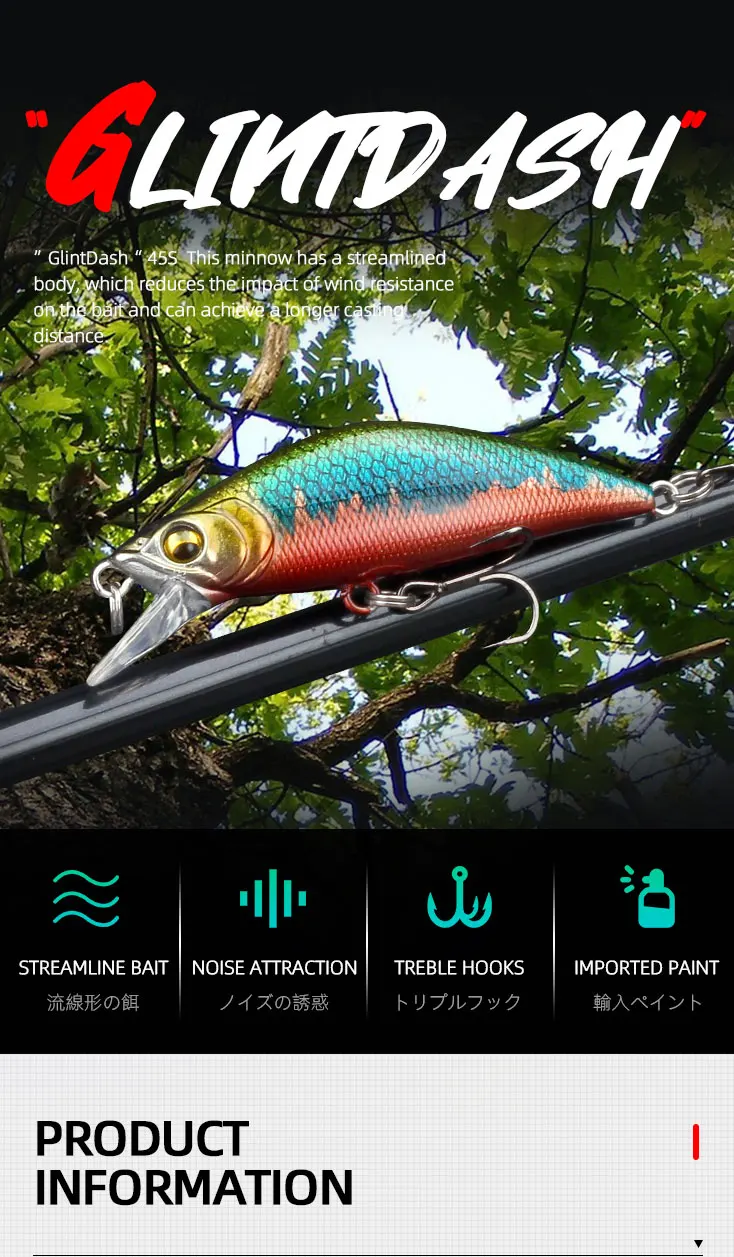 Minnow 45mm de LETOYO en detalle