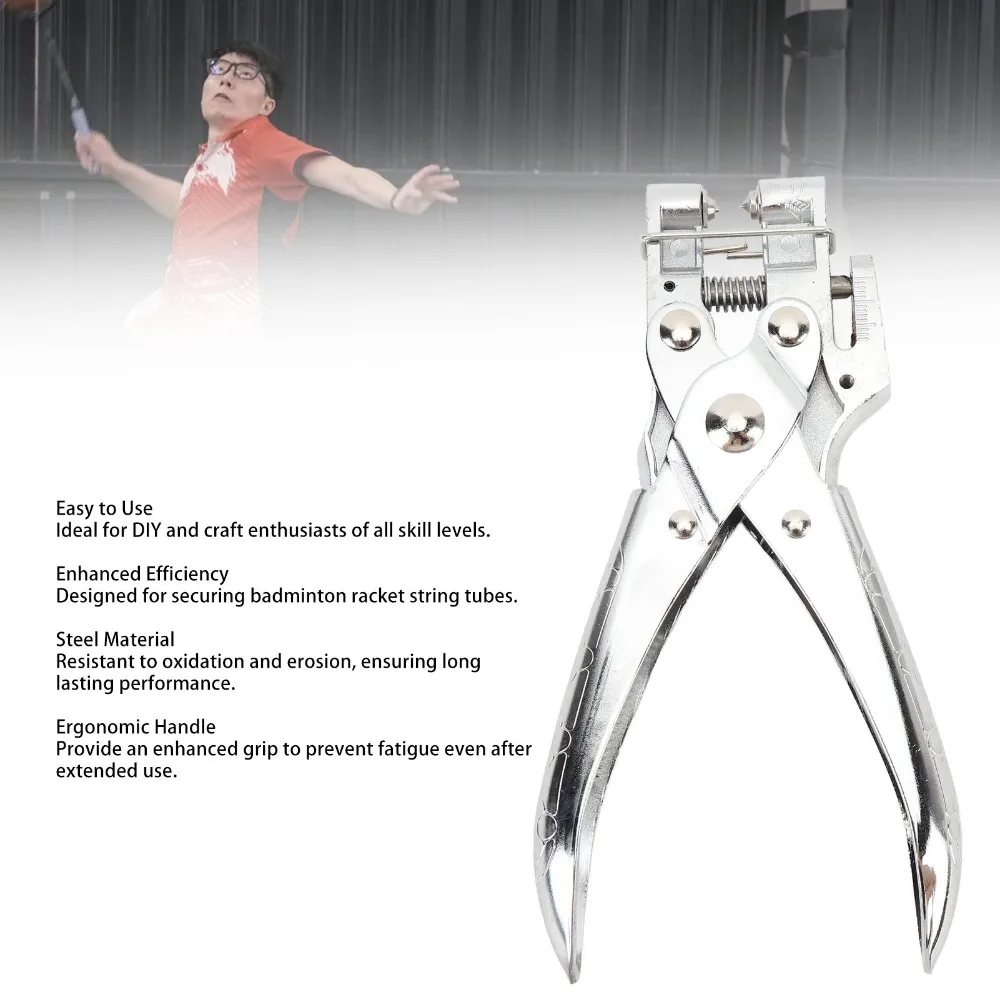Alicates para encordar raquetas de bádminton con mango ergonómico - imagen 4