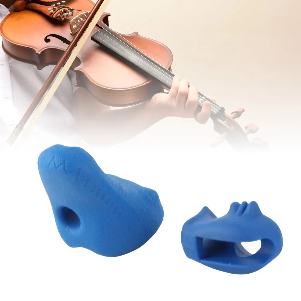 Guías de agarre de goma para arco de violín azules: postura - imagen 4
