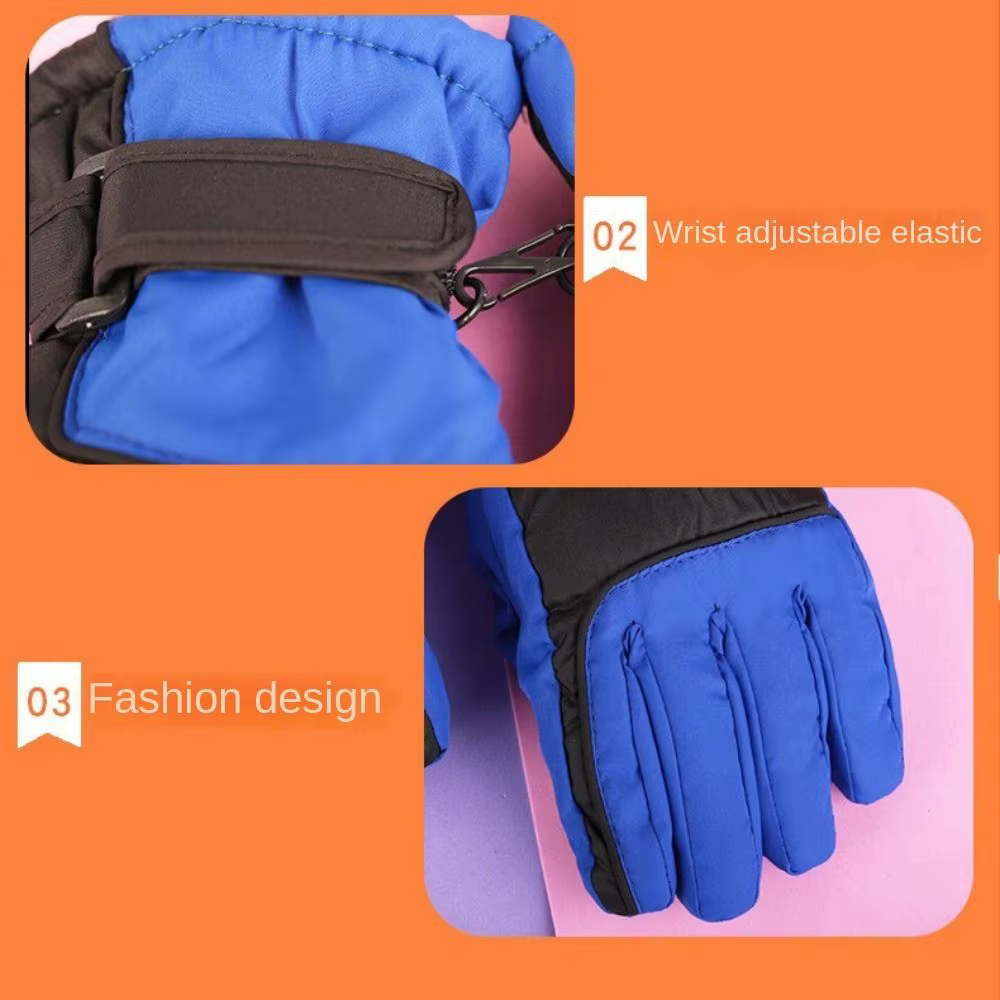 Guantes de esquí infantiles impermeables, cálidos y antideslizantes - imagen 2