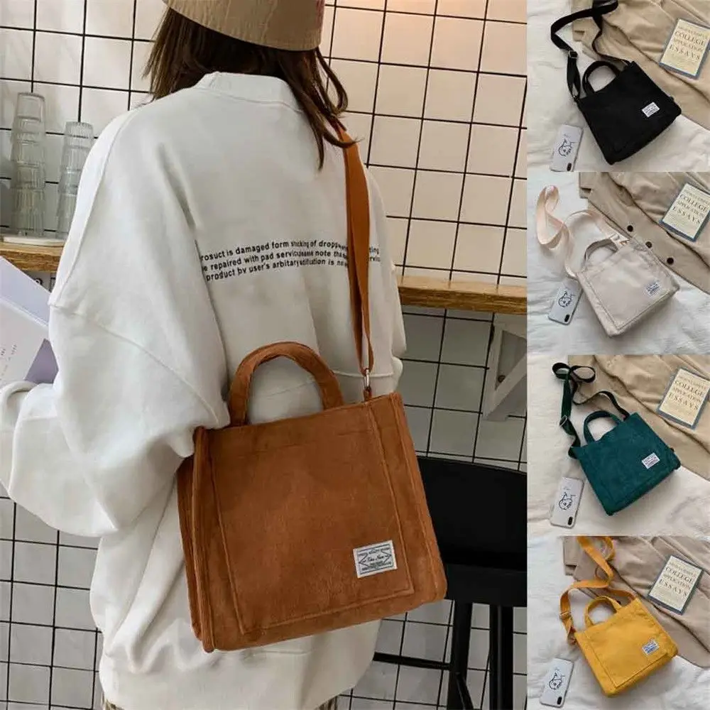 Bolso bandolera mujer vintage de algodón ecológico con cierre y lona - imagen 3