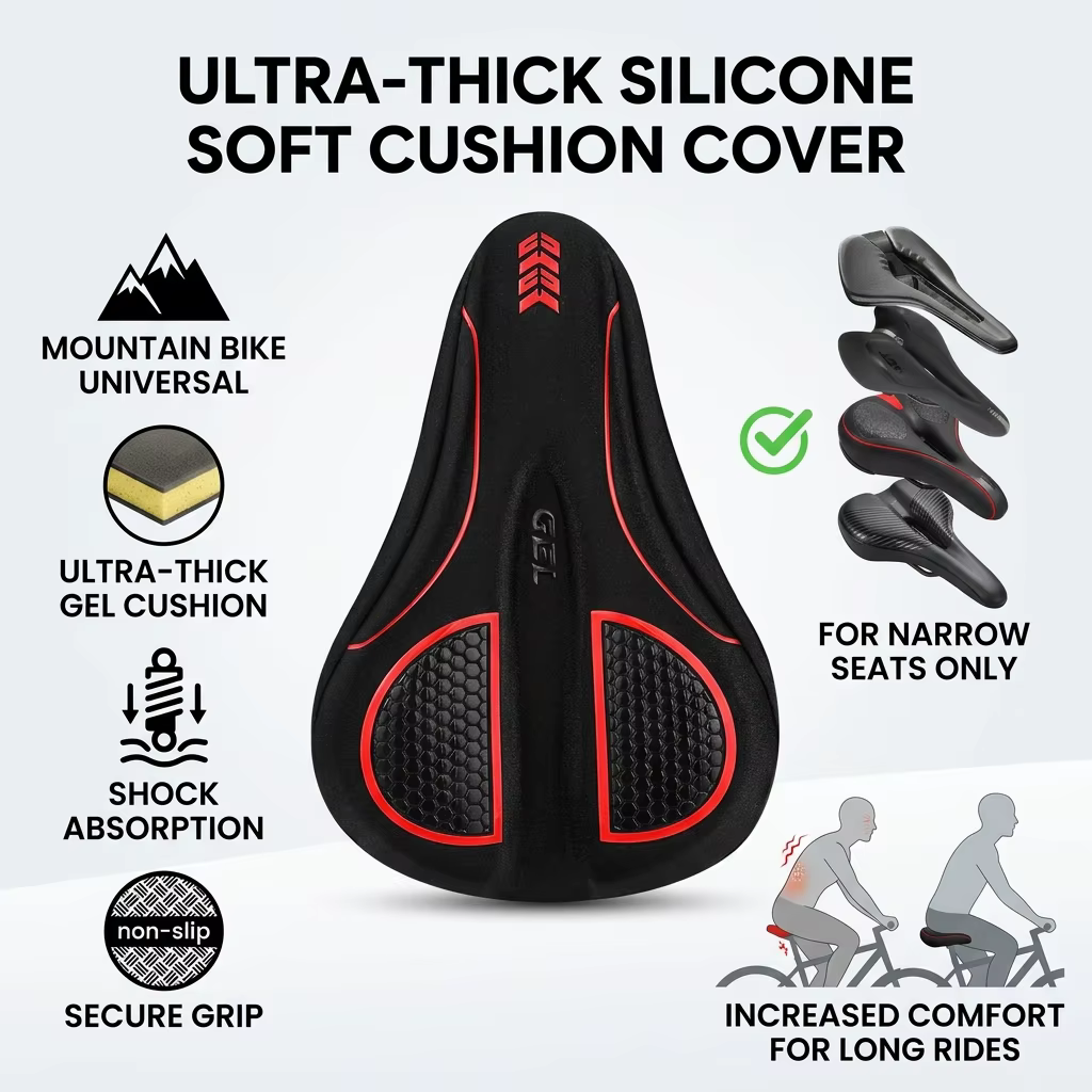 Funda acolchada para sillín de bicicleta de montaña y carretera - imagen 2
