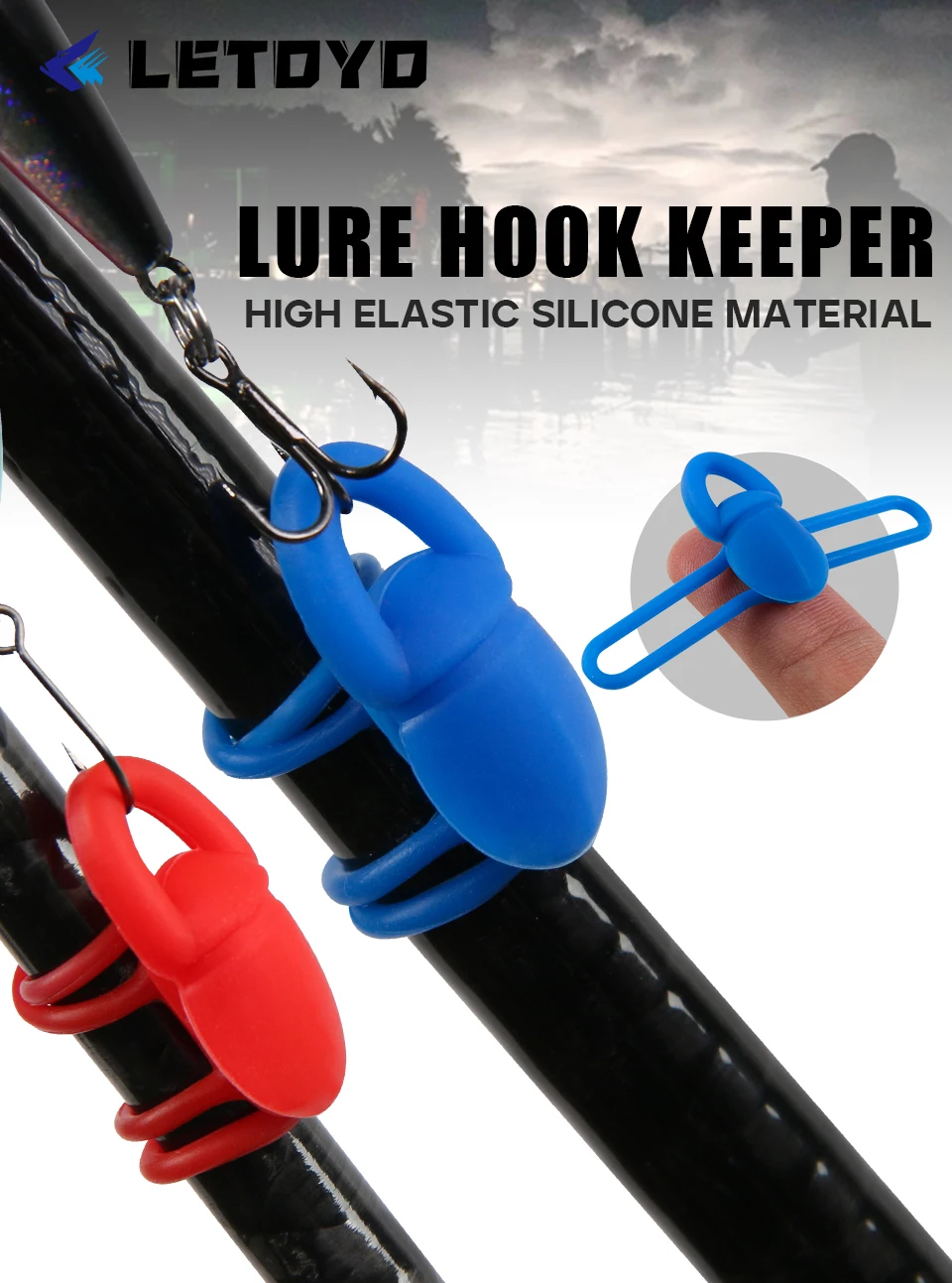 Pack de soportes de silicona para anzuelos LETYO